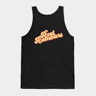 Reel Ramblers Yellow & Orange Distressed Logo Tank Top